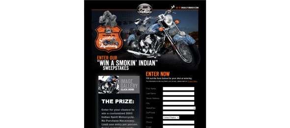 Bradley Smoker’s Win a Smokin’ Indian Sweepstakes