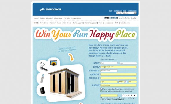 Brooks Win Your Run Happy Place Promotion