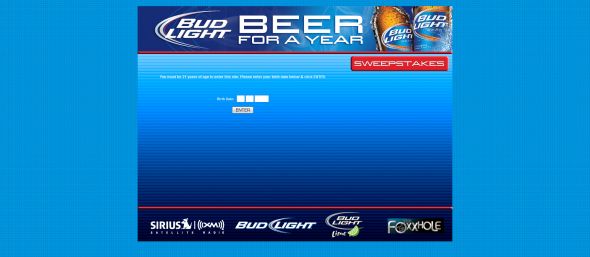 Bud Light Beer For A Year Sweepstakes Bud Light Beer For A Year Sweepstakes