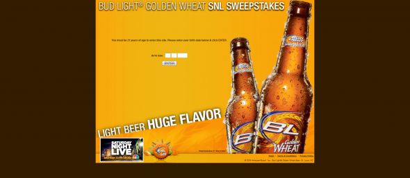 Bud Light Golden Wheat SNL Sweepstakes