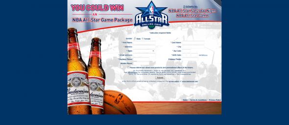 Budweiser NBA All-Star Sweepstakes