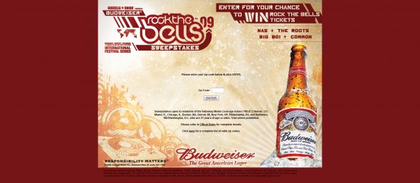 Budweiser Rock The Bells Sweepstakes