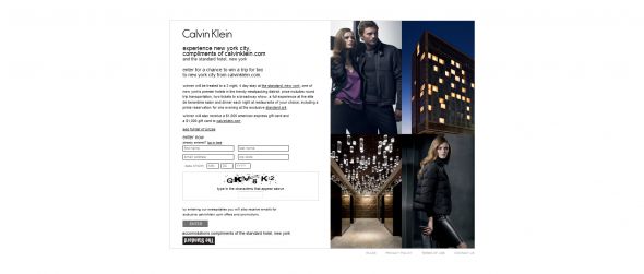 Calvin Klein Experience New York City Sweepstakes