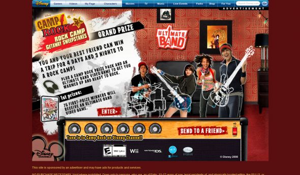 Camp Rock Rock Camp Getaway Sweepstakes