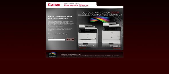 Canon Color imageCLASS: Experience the Difference Sweepstakes