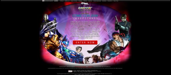 Capcom San Diego Comic Con Sweepstakes