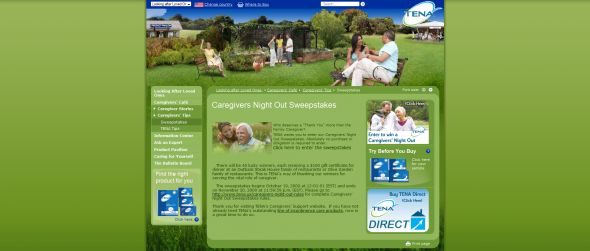 TENA Caregivers Night Out Sweepstakes