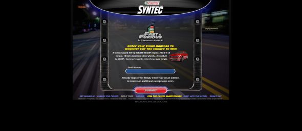 Castrol SYNTEC Feel the Power Sweepstakes