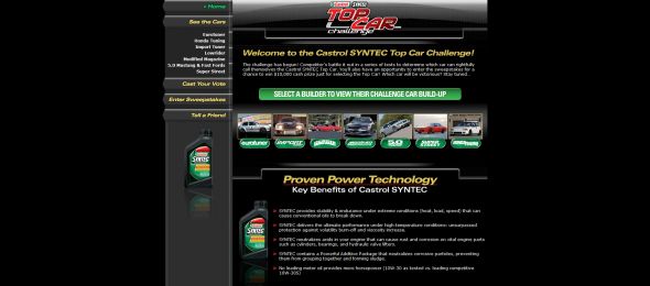 Castrol SYNTEC Top Car Challenge Sweepstakes