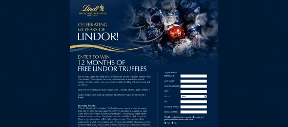 12 Months of Free Lindor Truffles Giveaway Contest