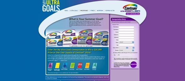 Centrum My Ultra Goals Sweepstakes
