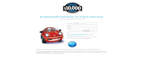 Chevron $10,000 Secret Vault Sweepstakes