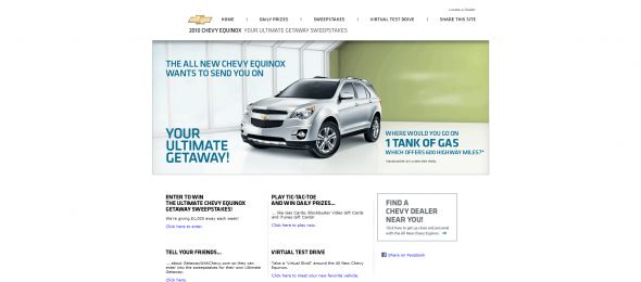 Chevy Equinox Your Ultimate Getaway Sweepstakes