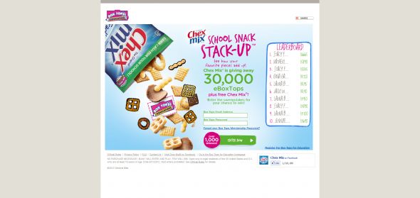 Chex Mix School Snack Stack-Up Promotion Chex Mix School Snack Stack-Up Promotion