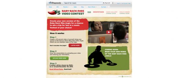 Chili’s Baby Back Ribs Video Contest