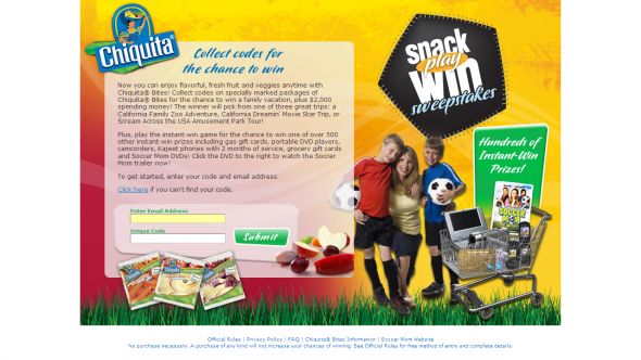 Snack, Play, Win Sweepstakes