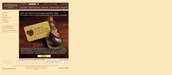 Godiva Chocolate Rewards Club Launch Sweepstakes