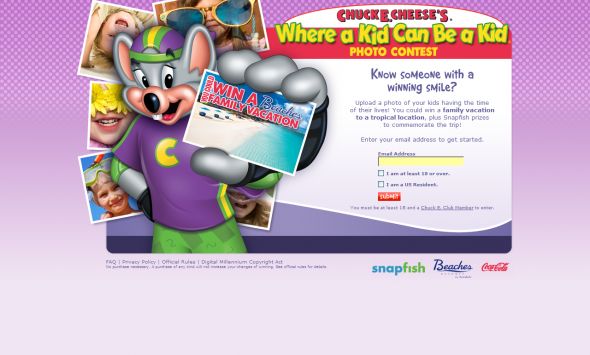 Chuck E. Cheese’s Where a Kid Can Be a Kid Photo Contest