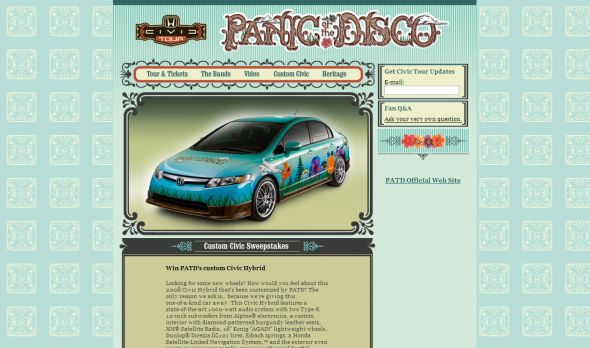 The Drive Away with Panic At The Disco Sweepstakes