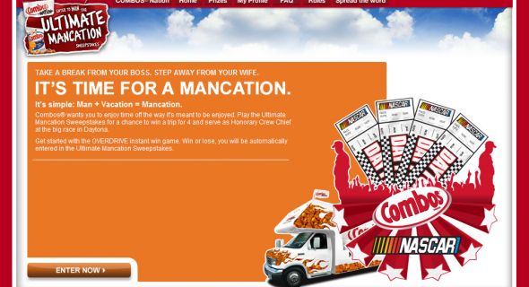 Combos Brand The Ultimate Mancation Instant Win Game and Sweepstakes