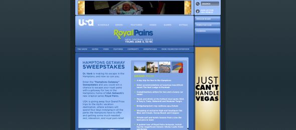 Royal Pains Hamptons Getaway Sweepstakes