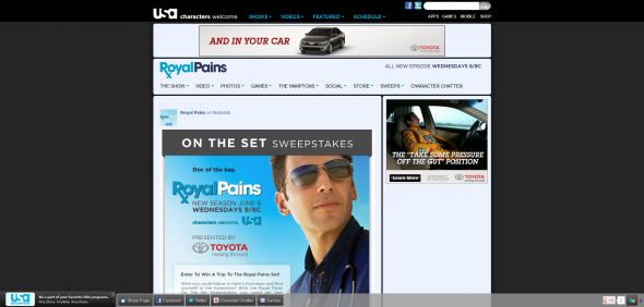 Royal Pains On The Set Sweepstakes Royal Pains On The Set Sweepstakes