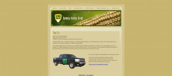 Iowa Corn Fed Sweepstakes