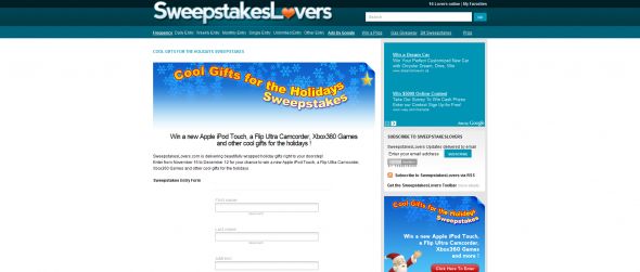 Cool Gifts for the Holidays Sweepstakes