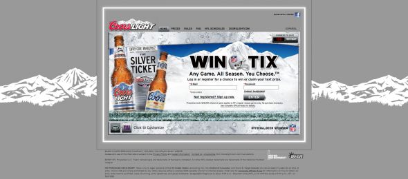 Coors Light Silver Ticket Sweepstakes