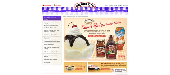 Smucker’s Ice Cream Toppings How Do You Cover Your Vanilla? Promotion