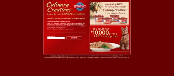 Culinary Creations $10,000 Sweepstakes Culinary Creations $10,000 Sweepstakes