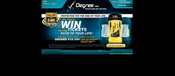 Degree Men Race Sweepstakes