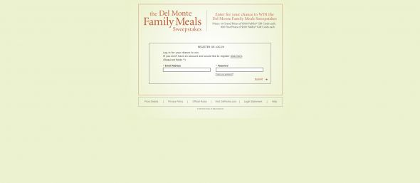 Del Monte Foods Family Meal Sweepstakes