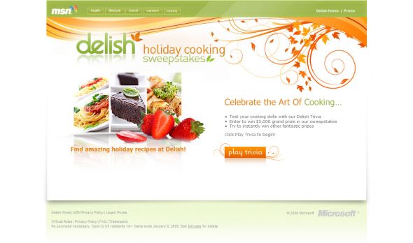 Delish Holiday Cooking Sweepstakes
