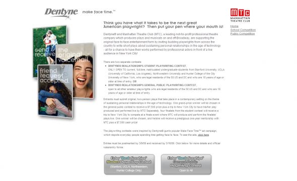 Dentyne’s Realationships Public Playwriting Contest