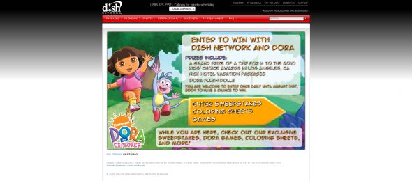 DISH Network Dora the Explorer Sweepstakes