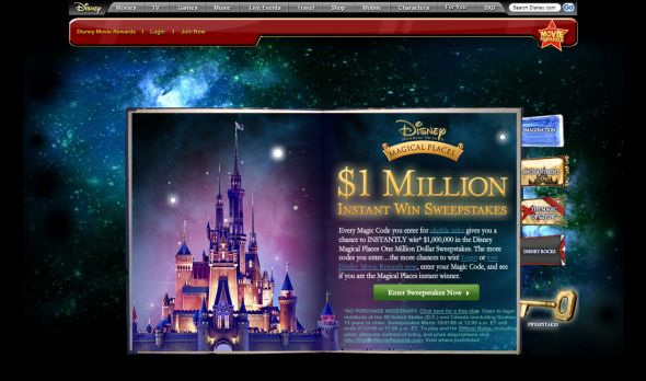 The Disney Magical Places One Million Dollar Sweepstakes