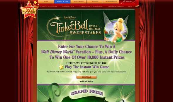 Tinker Bell DVD and Blu-ray Sweepstakes
