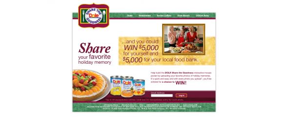 Dole Share The Goodness Photo Mosaic Sweepstakes