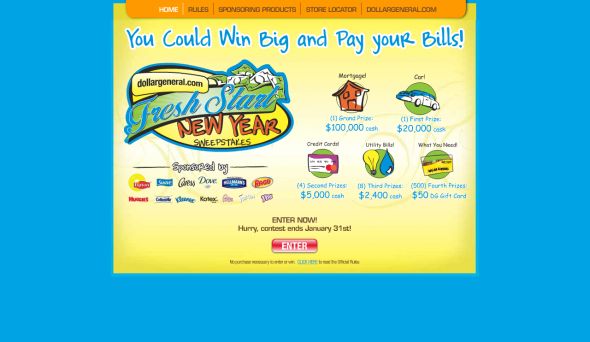 Fresh Start New Year Sweepstakes
