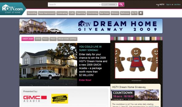 2009 HGTV Dream Home Giveaway Sweepstakes