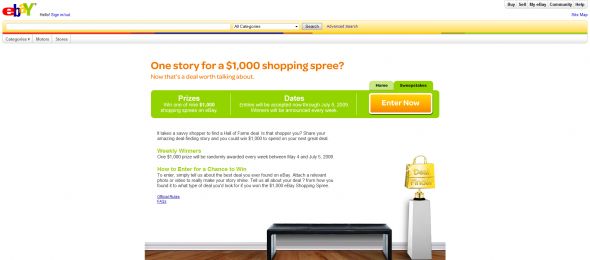 eBay Deal Finder Sweepstakes