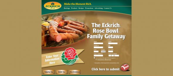 ECKRICH Rose Bowl Family Getaway Sweepstakes