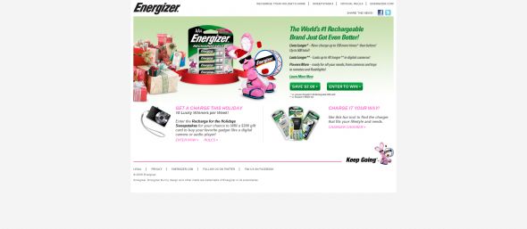 Energizer Recharge for the Holidays Sweepstakes