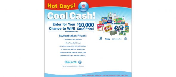 Rite Aid Hot Days Cool Cash Sweepstakes