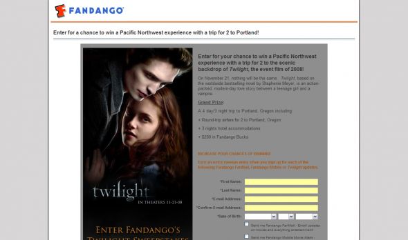 Twilight Sweepstakes Twilight Sweepstakes