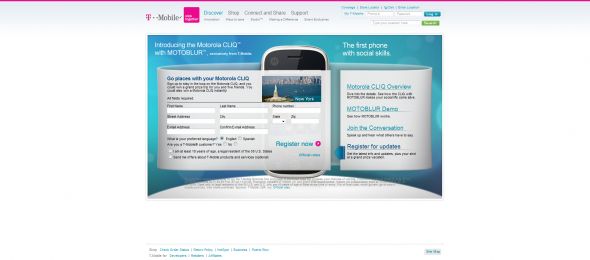 T-Mobile Go Places with Your Motorola CLIQ Sweepstakes