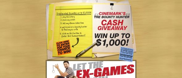 Cinemark’s The Bounty Hunter Sweepstakes