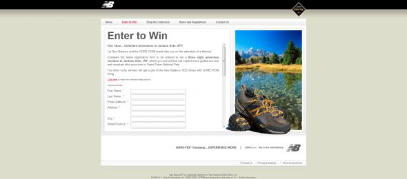 New Balance Athletic Shoe Sweepstakes