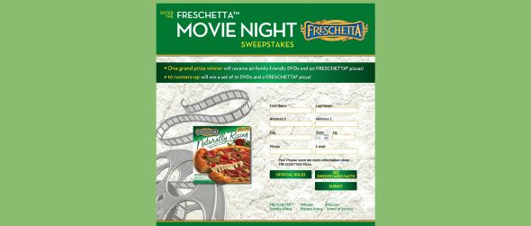 FRESCHETTA Pizza Sweepstakes